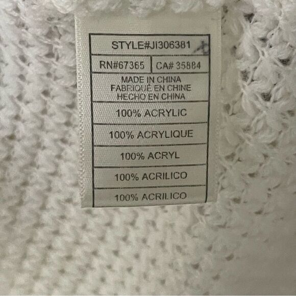 Jack By BB Dakota Loose Knit Cream Sweater Size Large - Picture 11 of 11